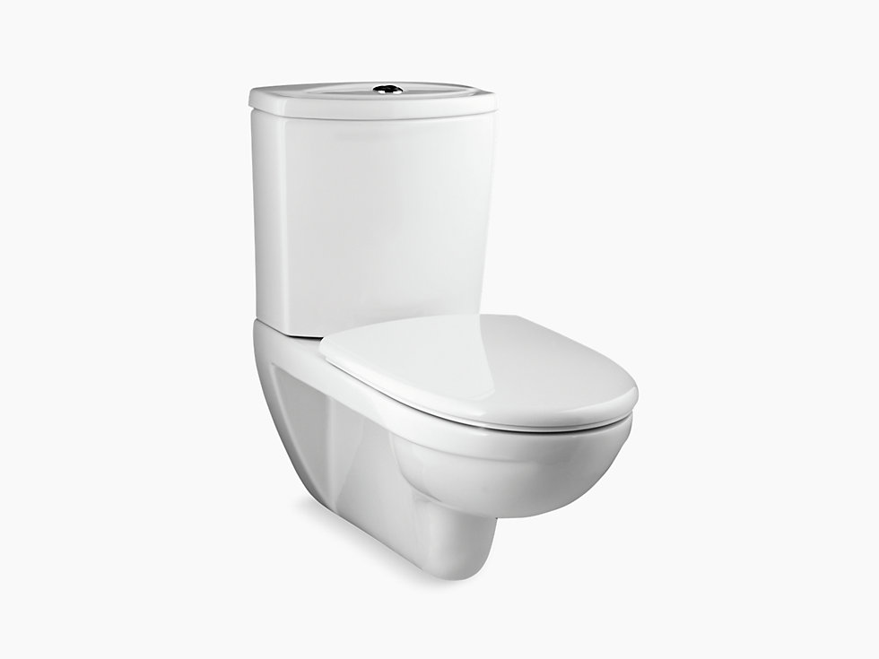 Kohler - Odeon  wall-hung toilet with exposed tank  with Quiet-Close seat and cover